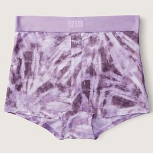 Victoria's Secret Pink High Waist Boyshort Undies in Lavender Tie Dye Size Large